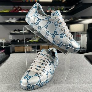 silver gucci trainers